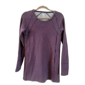 Title Nine Women’s Tunic Dress Fleece Lined Purple Crewneck Long Sleeve XS